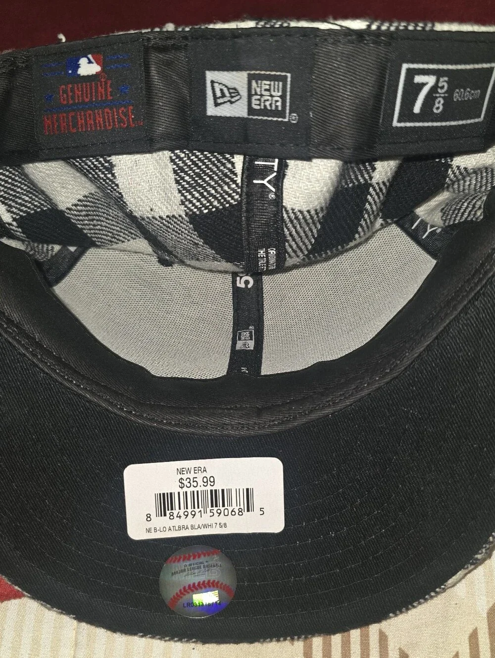 Atlanta Braves Plaid New Era Fitted Hat